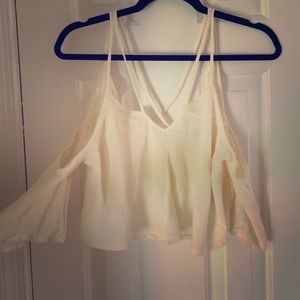 open shoulder cross back tobi top